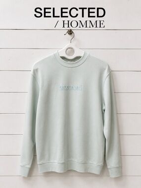 Selected Homme Mint Green Crewneck Sweatshirt – Men’s Size S